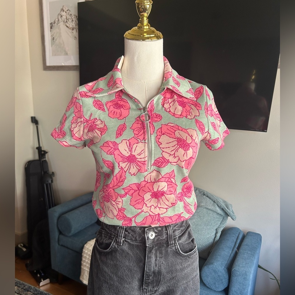 NWT Anthropologie XS pink shirt